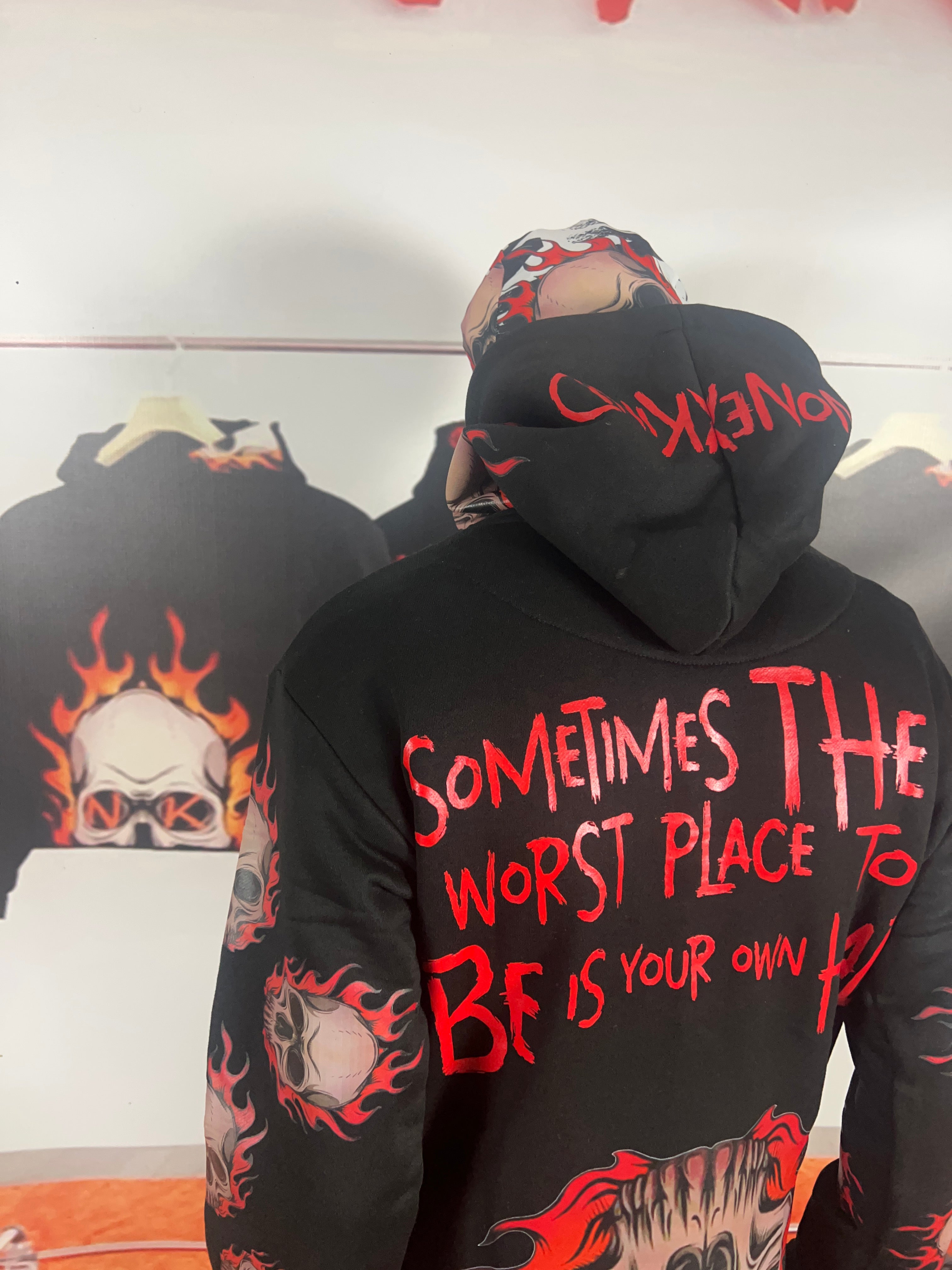 WORST PLACE CROPPED HOODIE